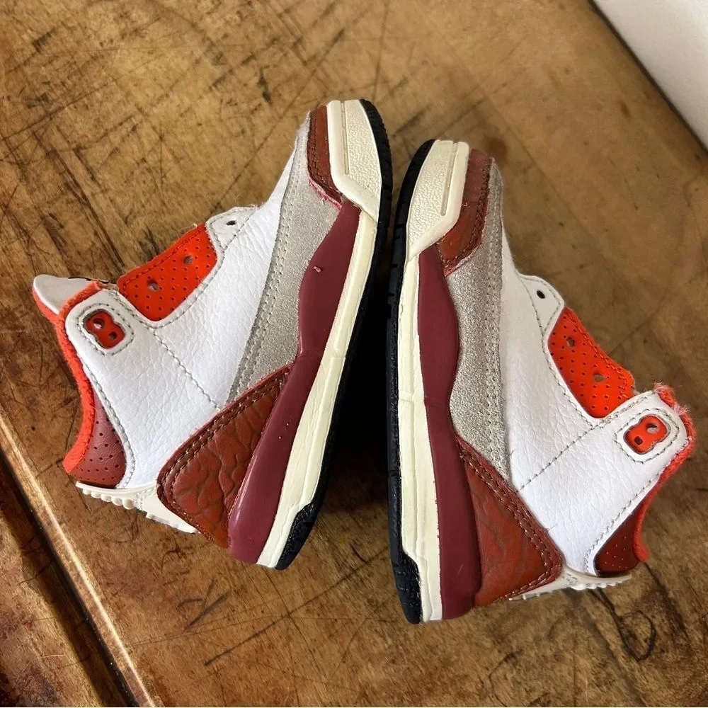 Air Jordan 3 Retro GS Mars Stone toddler baby sz 6C no laces DV7026-108